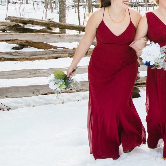 Dessy group Cabernet bridesmaid dress size 12 - Picture 2 of 3